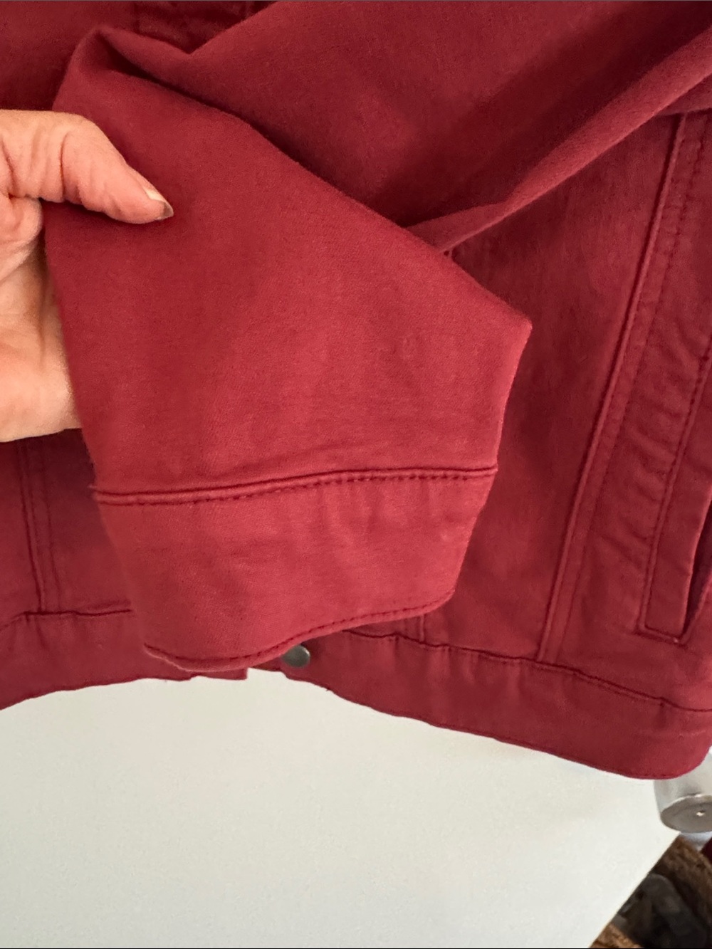 NEW Prosperity Jolene Women's Scarlet Jean Jacket - Button Front - Picture 8 of 8